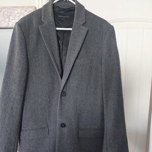 Midlength herringbone overcoat